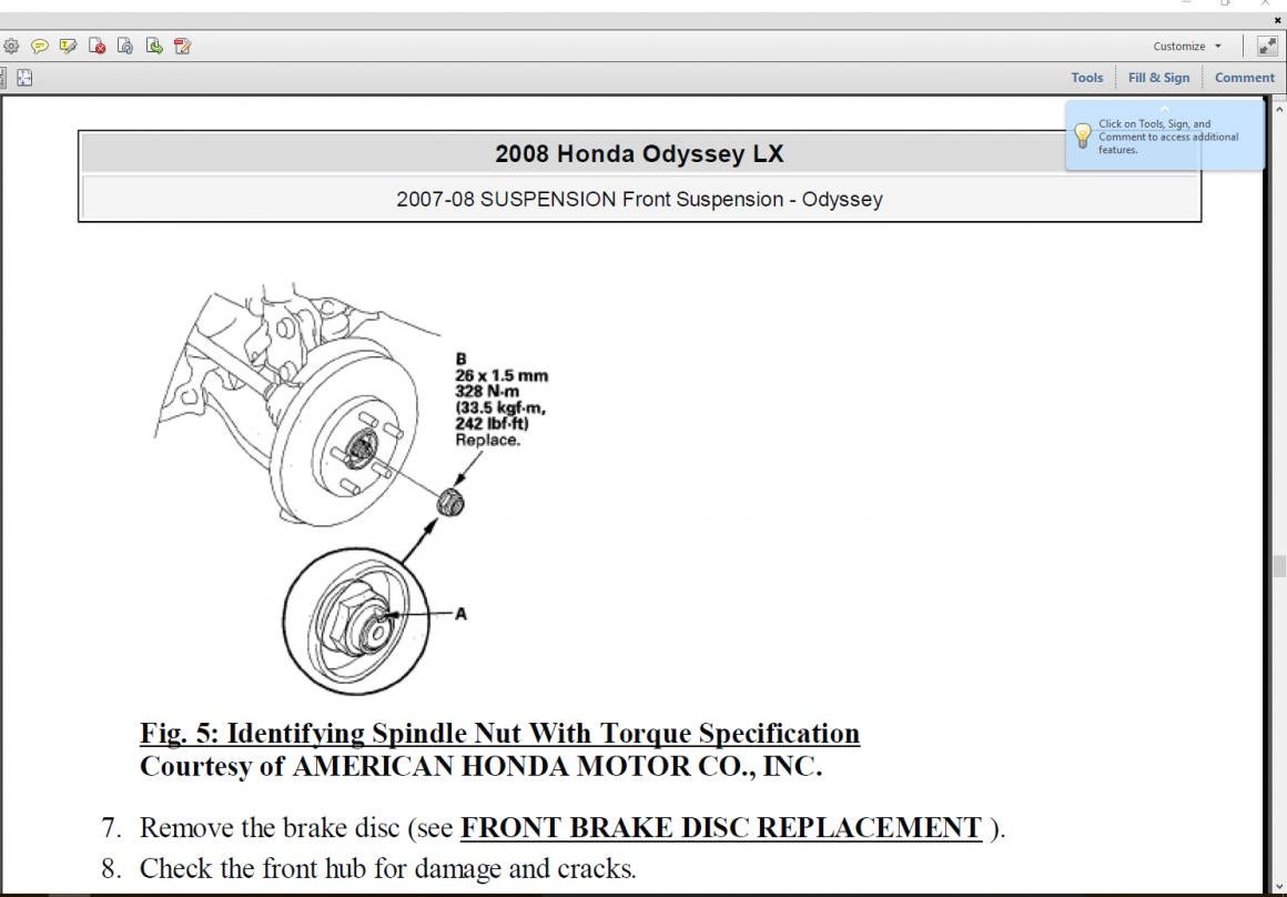 Axle Nut Torque Specs Chart