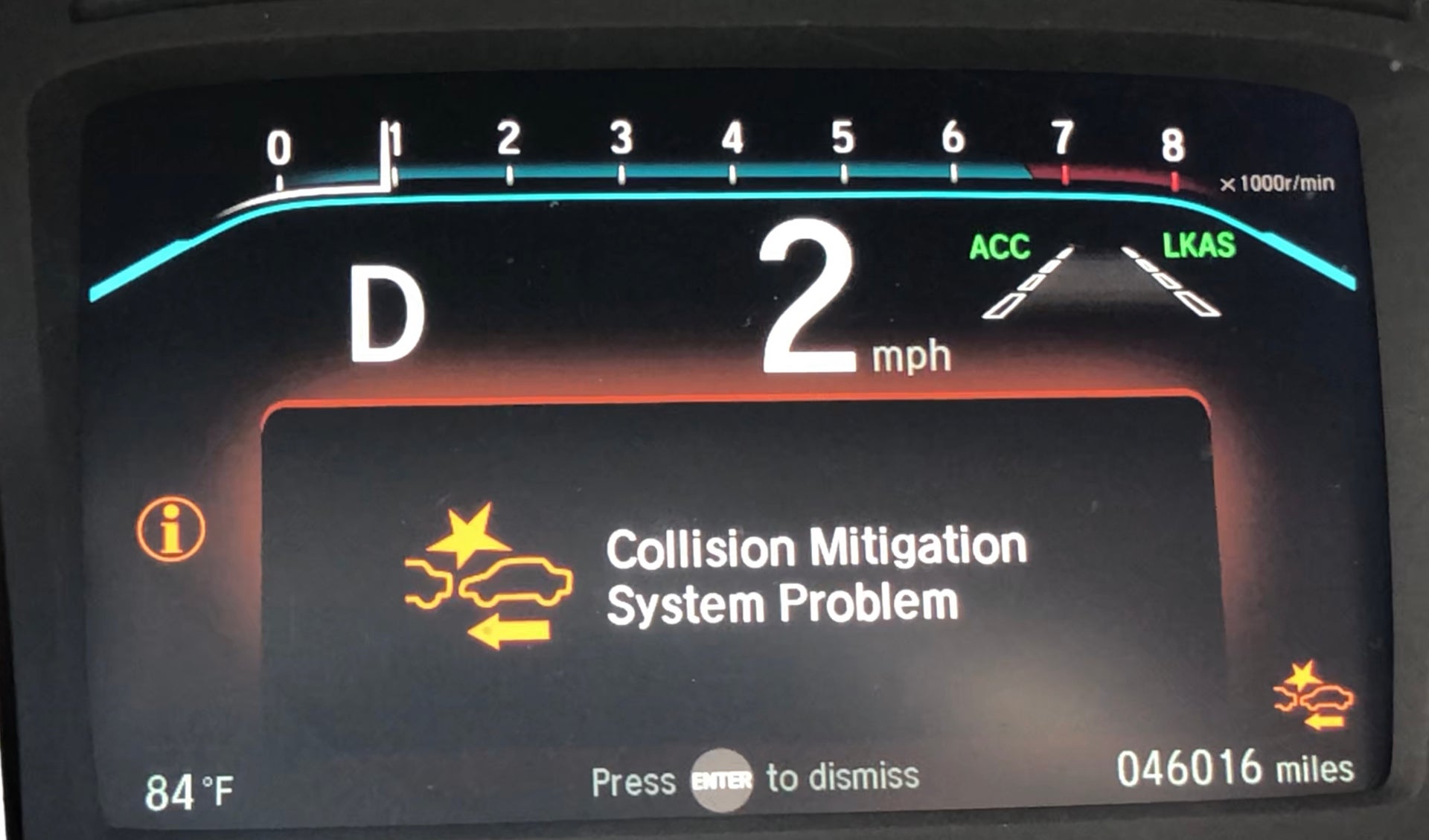 Auto Stop Failure Collision Mitigation System Problem Honda Odyssey Forum